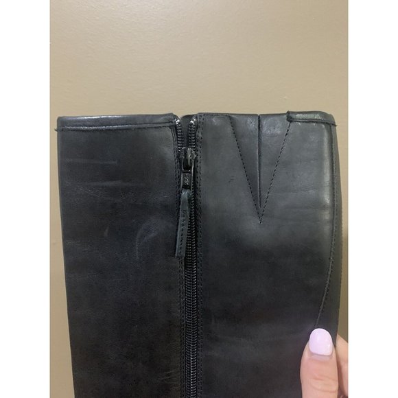 LAUREN RALPH LAUREN 'Marion' Riding Knee High Boots Black Size 7 - Picture 9 of 13